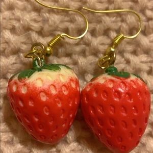 Adorable strawberry earrings to make any fit cute!